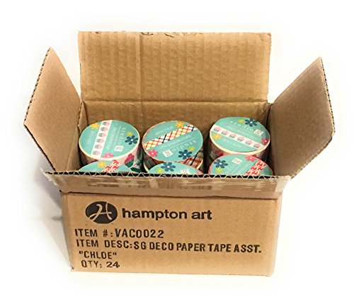 24 Rolls Washi Tape Box Set |Chloe Variety Pack - Decorative Paper Tape for All DIY Crafts, Kids' Art Projects, Scrapbooking, Journal, Planners, Gift Wrapping & More.