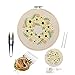 Full Set of Handmade Embroidery Starter Kit with Partten Including Embroidery Cloth,Bamboo Embroidery Hoop, Color Threads, and Tools Kit for Beginner