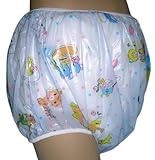 Baby Pants Blue Carousel Print Adult Pullon Plastic Pants