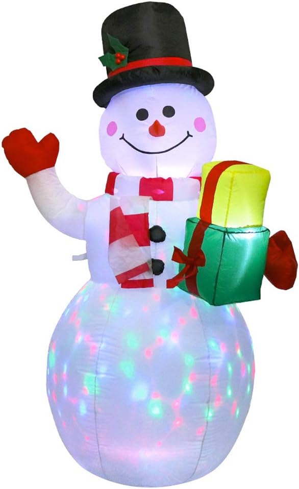 ller76 1.5m Christmas Inflatable Snowman Model Rotating