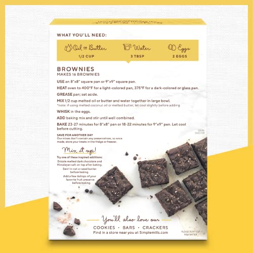 SIMPLE MILLS ALMOND FLOUR BAKING MIX, CHOCOLATE BROWNIE MIX – GLUTEN FREE, PLANT BASED, 12.9 OUNCE (PACK OF 3)