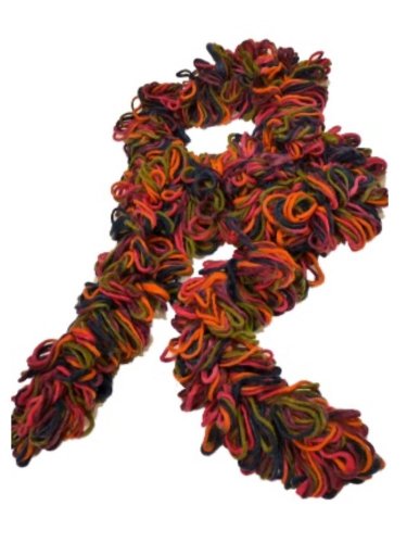 No Boundaries Womens Pink Blue Orange Lumpy Loopy Yarn Neck Scarf Colofrul
