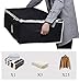 Sleeping Lamb Fabric Clothes Storage Bag, Dustproof underbed Storage Organizer for Comforters, Blanket, linens (Black)