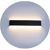 Ralbay 24 inch LED Wall Sconce Lighting, 20W Black Vanity Lights for Bathroom Vanity, Matte Black Modern Warm White 2700-3200