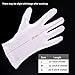 Mudder 6 Pairs Cotton Cosmetic Gloves Hand Spa Gloves for Moisturizing, White (L Size)