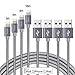 Taiyun Lightning Cable Charger 4Pack (3ft 5ft 6ft 10ft) Lengths Combination Durable and Fast Charging Cords for iPhone 7/7+/6/6+/6s/6s+/5/5s/5c/SE, iPad and More (gray)