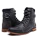 GLOBALWIN Mens Fashion Lace Up Cap Toe Winter Ankle Combat Boots