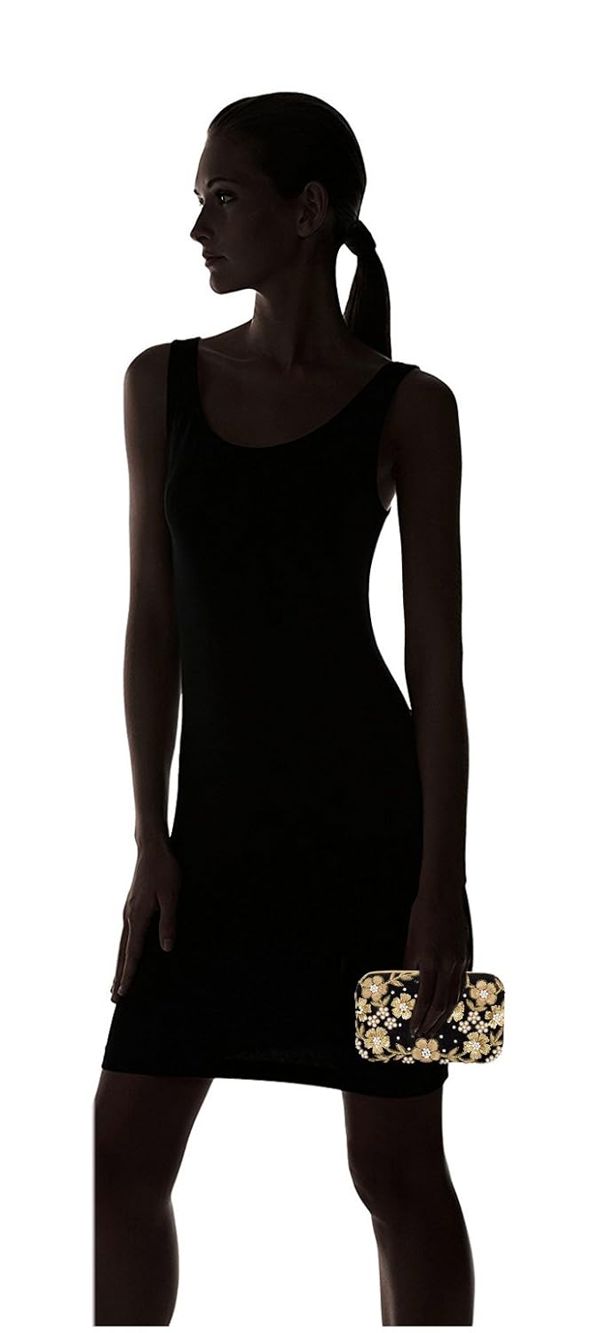 tooba women's 9 flowers box clutch