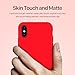 YRS iPhone X Case, Liquid Silicone Gel Rubber Matte Anti Scratch Minimalist Thin Ultra Slim Case Fit with Soft Microfiber Lining Shock Absorbing Comfort 3D Full Protective Cover for iPhone X 10 (Red)