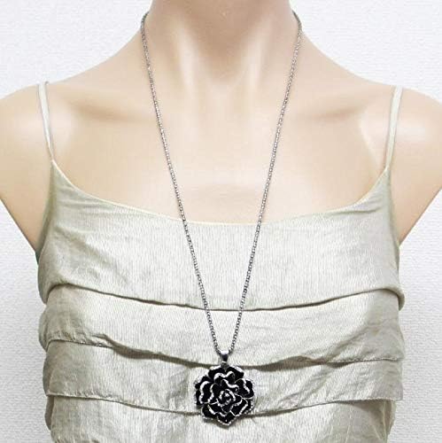 Amazon 薔薇 ロングネックレス レディース アンティーク風ロングネックレス ローズ ネックレス人気 ネックレス 通販