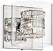 Possini Euro Design Wrapped Wire Modern Wall Light Sconce Chrome Silver Hardwired 5