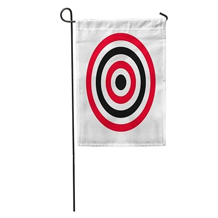 Amazon Com Semtomn Garden Flag Red Aim Circle Of Target Archery