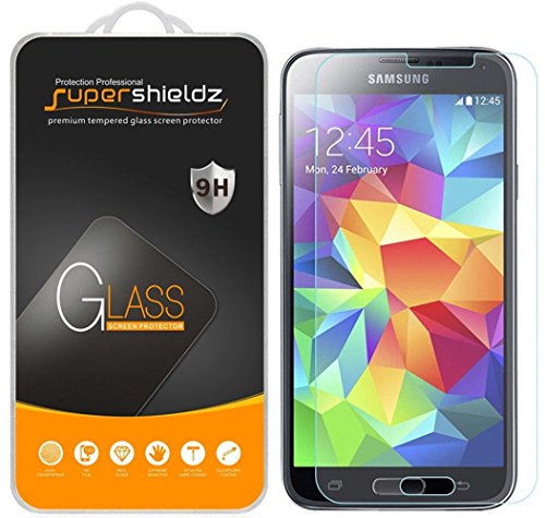 (2 Pack) Supershieldz for Samsung (Galaxy S5 Mini) Tempered Glass Screen Protector, Anti Scratch, Bubble Free