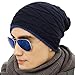 Novawo Men's Knit Thicken and Fleece Lining Beanie Hat Winter Slouchy Warm Cap