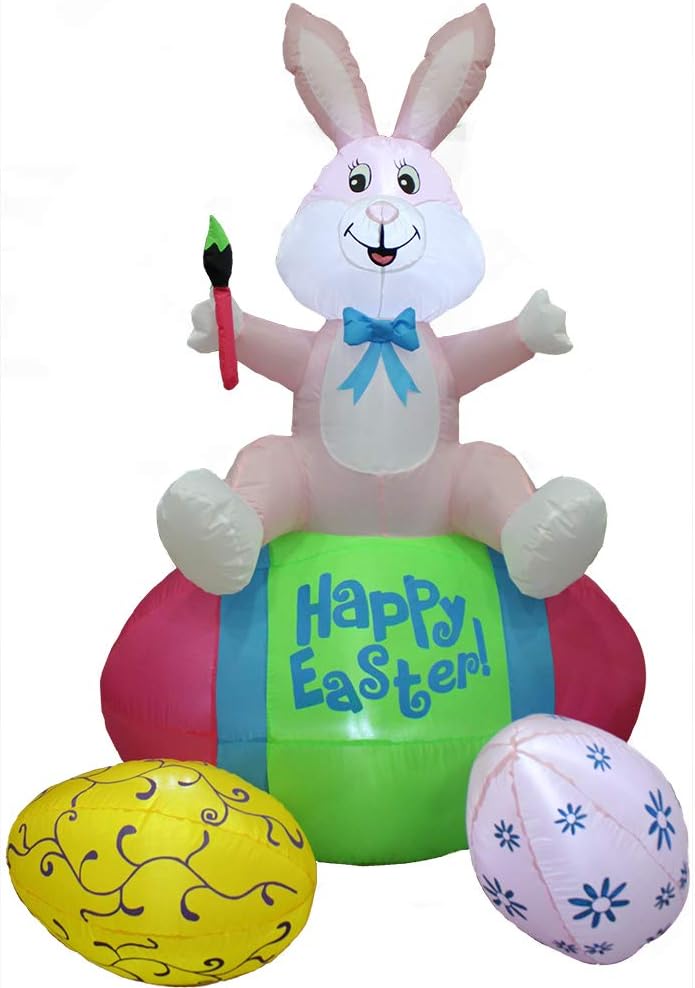 IMPACT CANOPYImpact Canopy Inflatable Outdoor Easter Decoration, Easter Bunny and Eggs, 5 Feet Tall