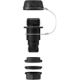 LBB-Parts Drain Plug Replacement with Stainless Steel Tether Compatible with Igloo BMX, IMX &amp; Overland 25&ndash;72 Qt Coolers, Black