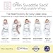 SwaddleDesigns 6-Way Omni Swaddle Sack Arms Up Swaddle for Newborn, More Options to Calm Startle Reflex, Improves Sleep, Easy Transition Baby Sleep Sack, Small, 0-3 Mo, 6-12 lbs, Tiny Arrows Black