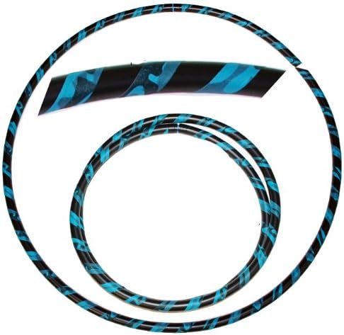 Pro Hula Hoops: Travel Weighted Hula Hoop - Camouflage Super Grip Cloth Tape - Hula Hoops For Exercise, Dance &amp; Fitness! (39'-660g) NO Instructions Needed! (Blue)