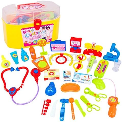 30Pcs Baby Kids Doctor Medical Playset Carry Case Kit Education Role Play Toys
