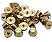 Okones Pack of 20pcs,1/2'' Diameter Solid Brass Leathercraft Flat Buckle Button Feet Nailheads Stud Spike DIY Purse Handbag Pack of 20 Sets