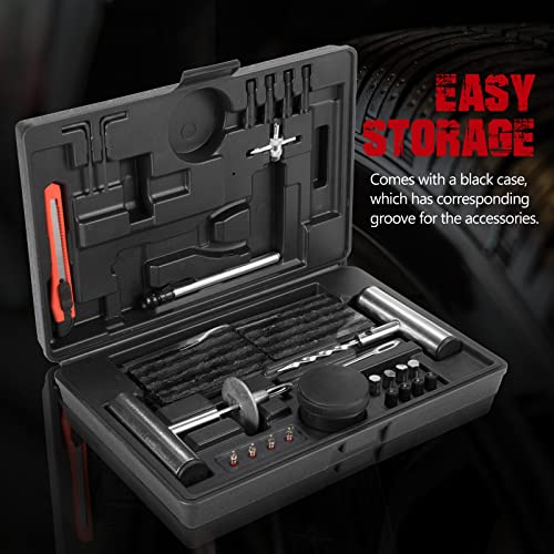 Kanruis Tire Plug Kit 67Pcs Universal Heavy Duty Plug Flat Patch and Puncture Tire Repair Tools