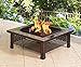 Pleasant Hearth Bradford Square Natural Slate 34-Inch Fire Pit with Copper Accents