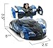 Wall Climbing Blue  Inferno RC Toy Transforming Robot Remote Control (27 MHz) Sports Car Wall Climber with One Button Transformation and 360 Speed Drifting, Gravity Defying 1:24 Scale (Blue)