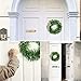 Adeeing 15 Inches Artificial Green Leaf Wreath with Bow Door Hanging Wall Window Decoration Holiday Festival Wedding Decor, Style A