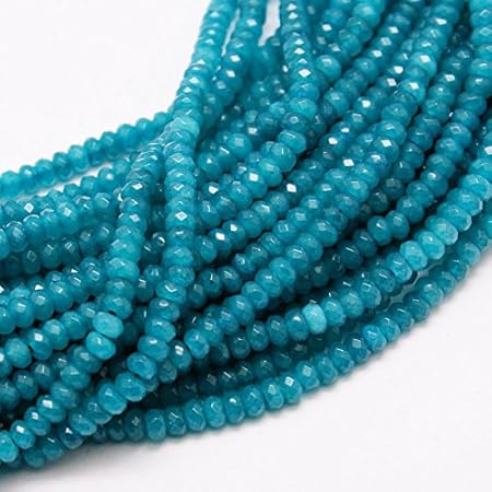 30 ACHAT PERLEN Natural INDISCHE Sapphire 4mm Rondell Facettiert Edelsteine G188