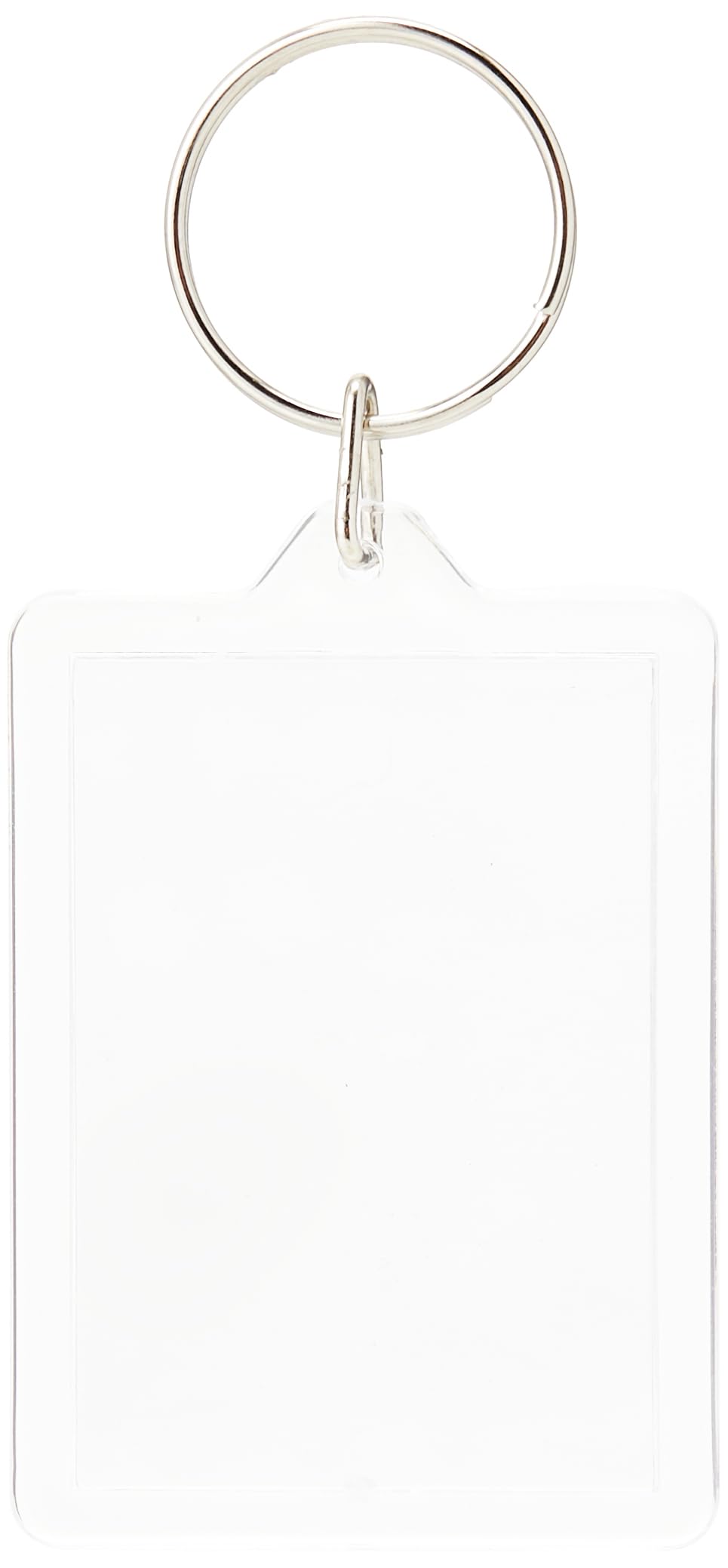 Baker Ross E4572 Photo Insert Keychains (Pack of 8) Translucent Clear Acrylic Key Rings for Doublesided Photos, Attach to Key Rings and Bags