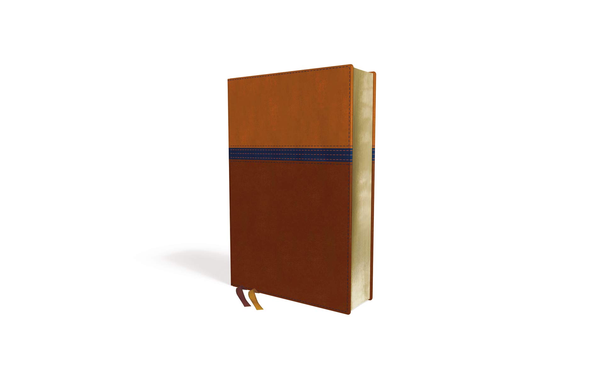 NIV Study Bible, Fully Revised Edition (Study Deeply. Believe Wholeheartedly.), Personal Size, Leathersoft, Brown/Blue, Red Letter, Comfort Print