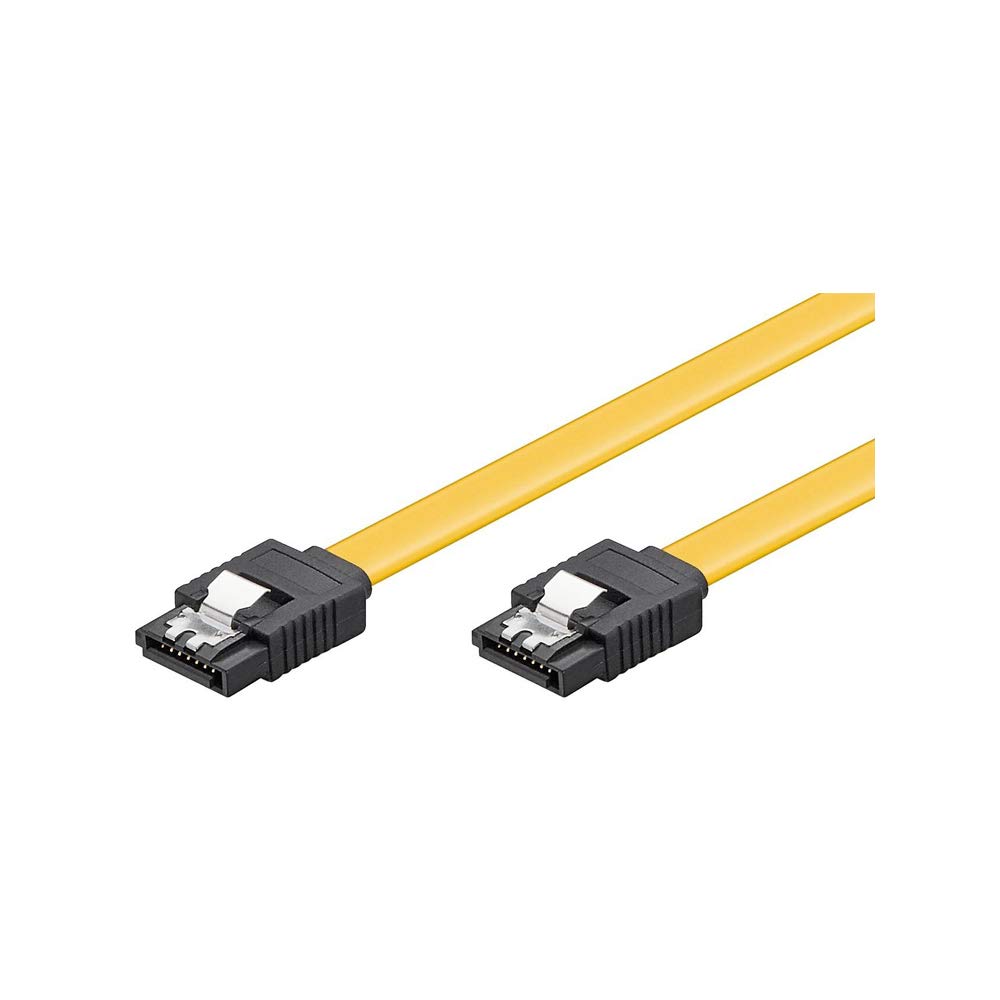 Goobay 94012 S-ATA data cable for HDD, SDD, 6 Gbits, SATA L-type male to SATA L-type male, length 20cm