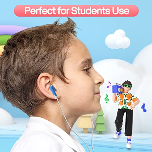 Hongzan 100 Pack Classroom Earbuds Headphones Bulk for School Kids Children, Wholesale Durable