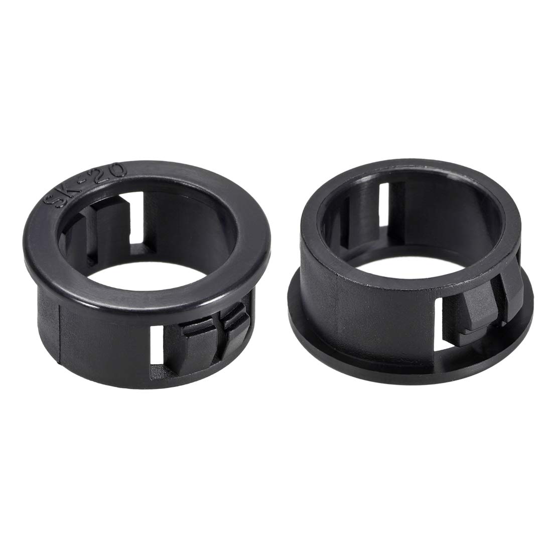 sourcingmap 20mm Mounted Dia Snap in Cable Hose Bushing Grommet Protector Black 50pcs