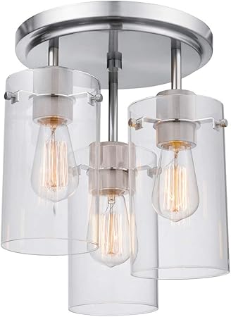 Amazon Com Globe Electric 60338 Cusco 3 Light Semi Flush Mount