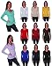Emmalise Women's Active V Neck Thermal Long Sleeves Top with Wide Neck Trim