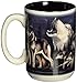 Wildlife Collage Series 15oz Stoneware Coffee Mug (Gray Wolf)