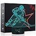 Hockey Lights, 3D Night Light, LED Lamps for Kids, Ball Toys for Boys, 7 Colors Touch Table Desk Lighting, Baby Bedroom Sleep Lamp, Birthday Party Holiday Gifts for Children