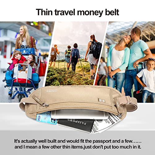 DAITET Money Belt Passport Holder Secure Hidden Travel Wallet with