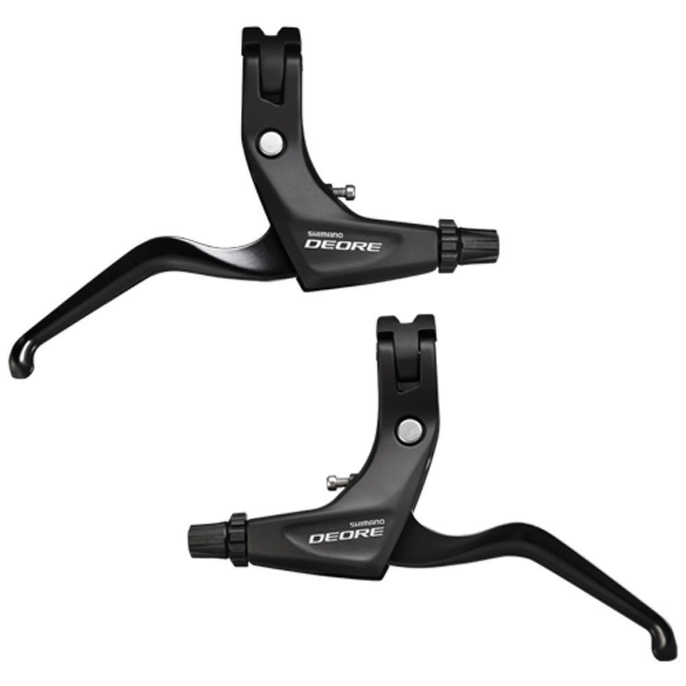 SHIMANO Deore BL-T611 3-Finger Brake Levers for V-Brakes - Black, Left Hand