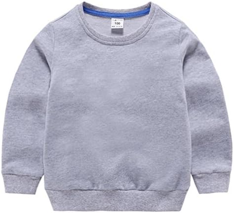 ALLAIBB Little Kids Long Sleeves Pure Color Pullover Thin Sweatshirt Top Clothes