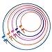 Buytra 5 Pack Plastic Embroidery Hoop Ring Cross Stitch Hoop Quilting Embroidery Circle Set for DIY Art Craft,Random Color,5 Different Sizes
