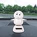 LTUI Christmas Solar Powered Dancing Animal/ Cute Cartoon Doll Toy Car Accessories/Swinging Dancer/Dashboard Bobblehead for Car/ Interior Decoration, Bobble Head Toy/Emoji Snowman, Kid's Gift (G)