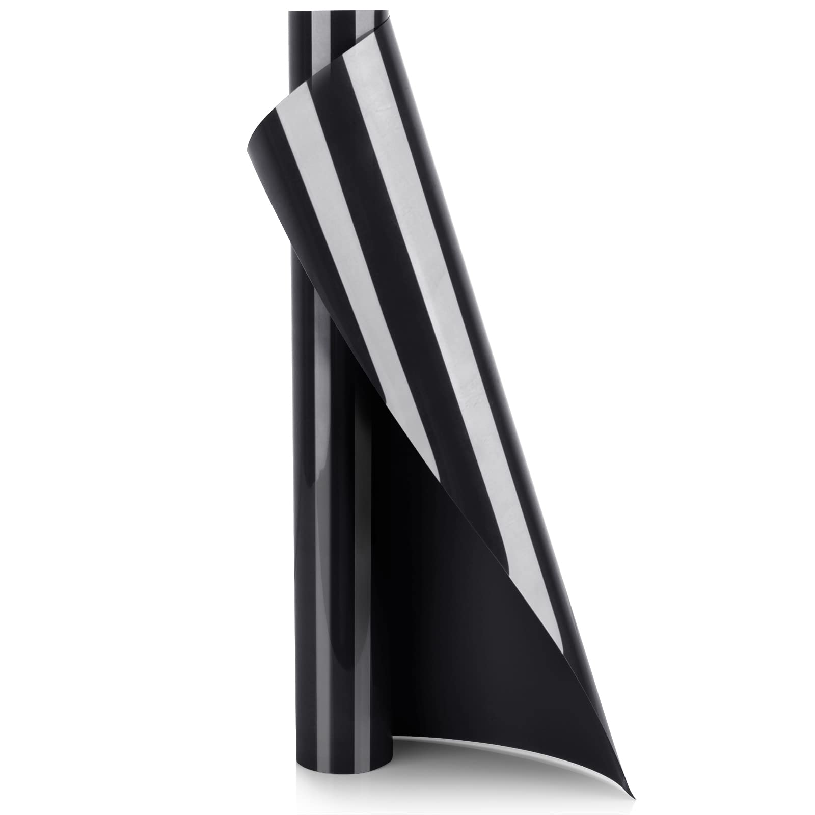 YURROAD 40" x 12" Black Iron On Vinyl - Heat Transfer HTV for Fabric - Easy to Cut & Weed