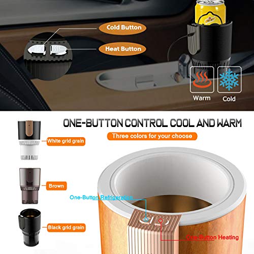 Car Coffee Warmer Car Cup Warmer Cooler 2-In-1 Heating Smart Temperature Control Electric Mug Holder Car Tumbler Holder For Commuter/Traveler/Road Tripper/Recreation - Thumbnail 2