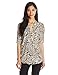 Calvin Klein Women's Print Crew-Neck Roll-Sleeve Top
