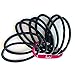 AwEx Strong Black Hair Ties,72 PCS,4 mm Regular Loop Hair Bands,No Metal Hair Elastics,No Pull Ponytail Holder
