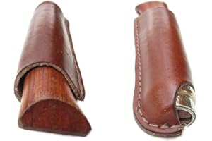 Oopsmark's Leather Belt Sheath and Case for Knives Designed in Opinel France - Pocket Knife Holder for Camping, Hunting, Fish