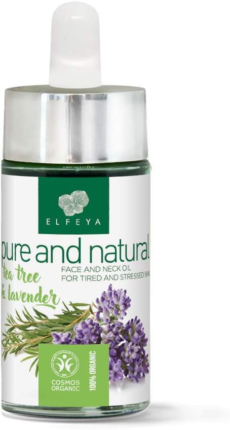 Elfeya Cosmetics Pure and Natural Acne-Prone Skin Serum. 100% Organic Serum Preventing Skin Pore Clogging and Eliminating Bacteria. for Damaged Blackhead-Prone and Greasy Skin