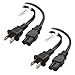 Cable Matters 2-Pack 2 Prong Vizio TV Power Cord Replacement - 3ft, NEMA 1-15P to IEC C7, Polarized AC Power Cord for PS2, TV, and More